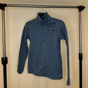Patagonia Blue Fleece Quarter-Zip Pullover